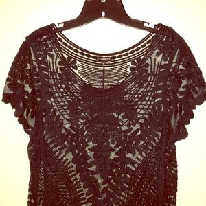 Black lace top